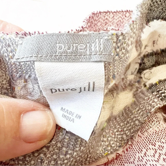 J‎ Jill Muted Watercolor Infinity Scarf Lightweight Gauzy Cotton Vacation Cruise - Picture 2 of 7